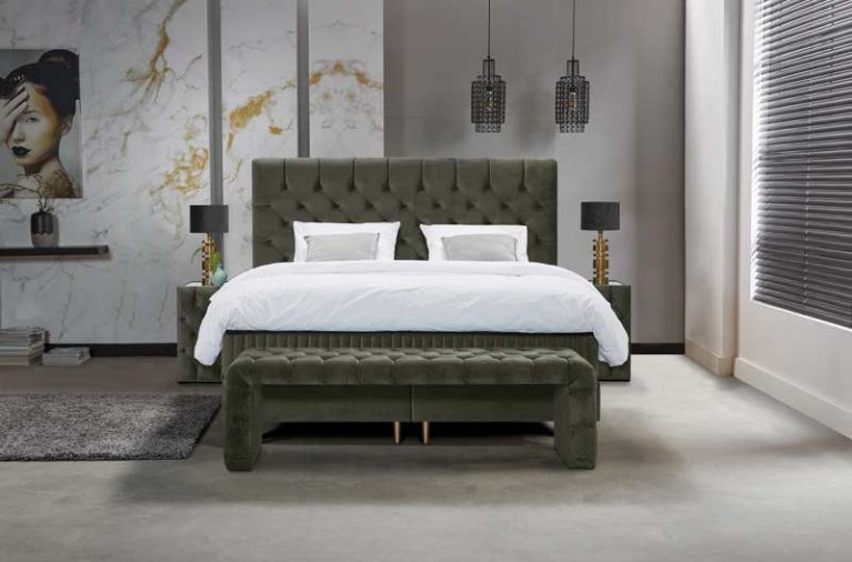 Serta Boxspringbett York in Dunkelgrau