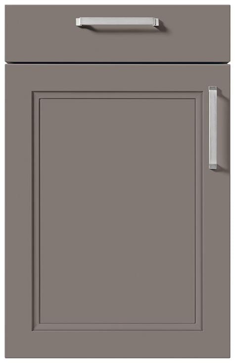 terragrau - Samtmatt-Lack Küchenfront