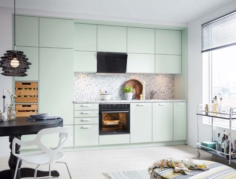 Mintfarbene Contur Küche 54.160
