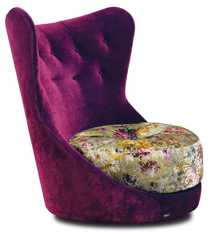 Cocoa Island Bretz Sessel in Purple