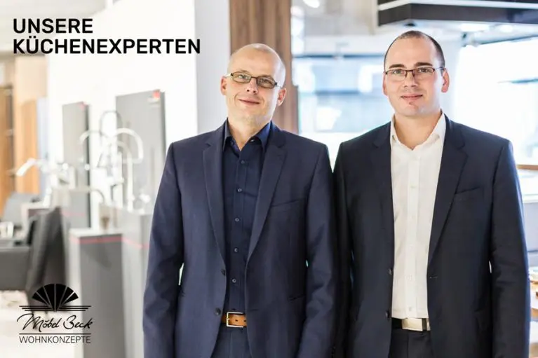 Portrait von Matthias Weber und Christian Müller, den Küchenexperten von Möbel Beck.