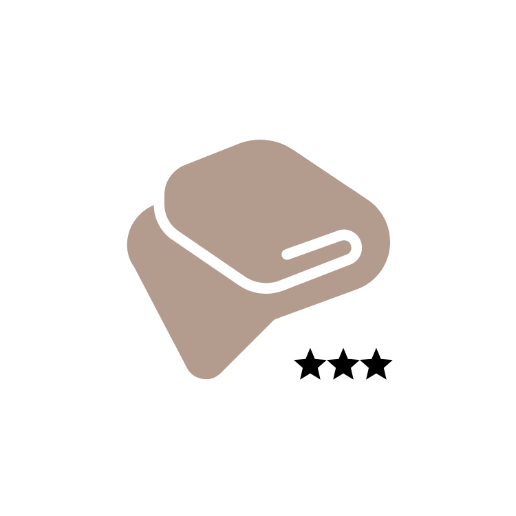 Icon einer Decke mit Sternchen-Bewertung