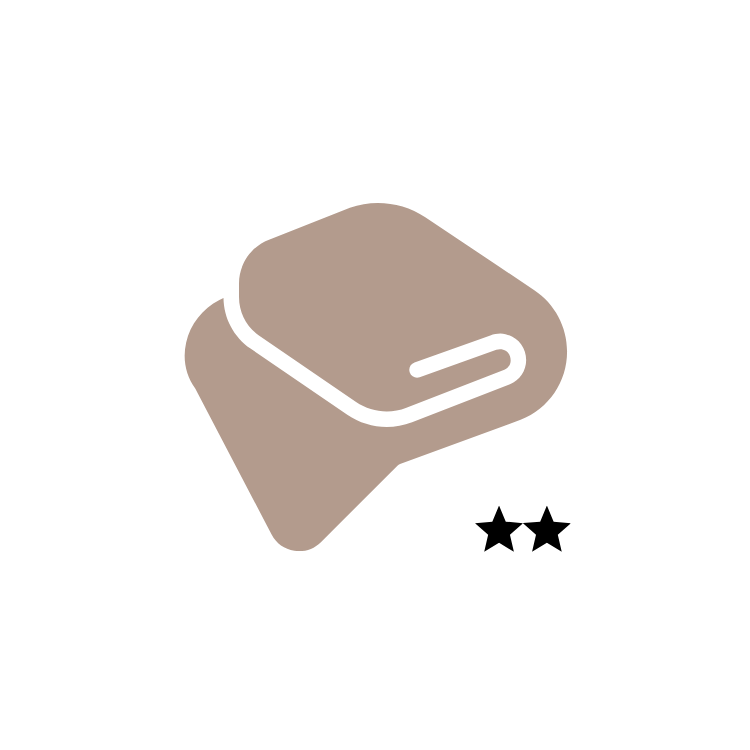 Icon einer Decke mit Sternchen-Bewertung