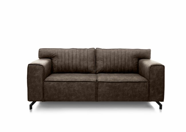 Sofa Nashville - 2,5-Sitzer, Stoff Dunkelbraun –