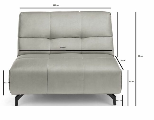 Sofa CAMI - 1,5-Sitzer, Stoff anthrazit –
