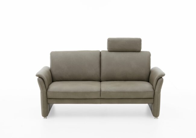 Sofa - 2,5-Sitzer, Sitzvorzug (motorisch), Armlehne verstellbar (manuell), Leder, Rauchbraun –