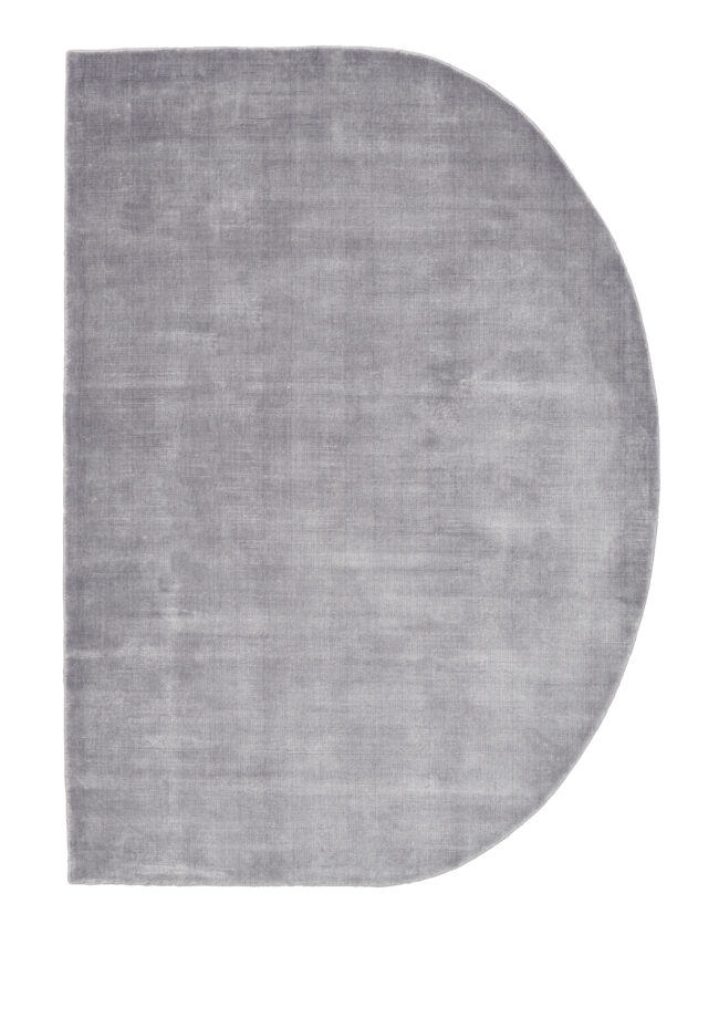 Teppich - LB ca. 200x140 cm, Silberfarben –