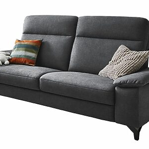 Sofa - 3-Sitzer, Stoff, Grau –