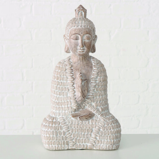 Deko-Buddha - BHT ca. 22x42x12 cm, Beige –
