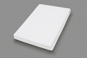 Topper-Spannbetttuch 03601 - ca. 90-100x200 cm, Weiß –