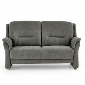 Sofa - 2-Sitzer, Stoff, Grau –