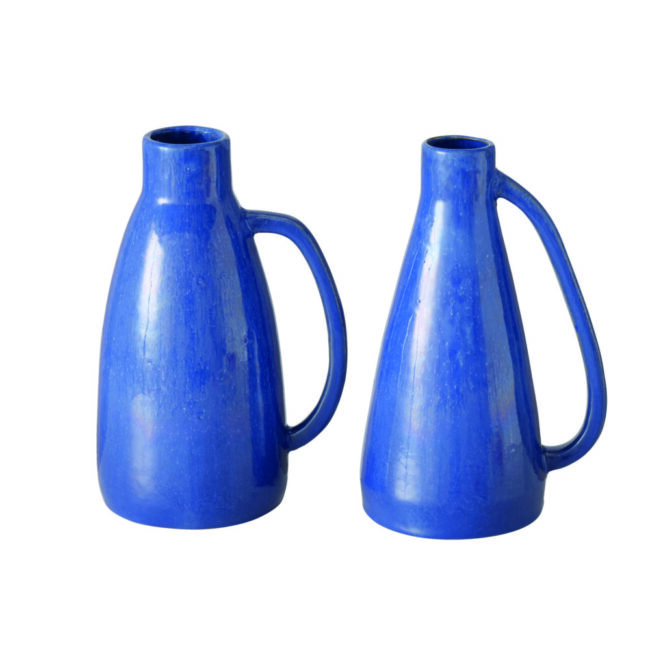 Deko-Vase - LBH ca.17x13x26 cm, Blau –