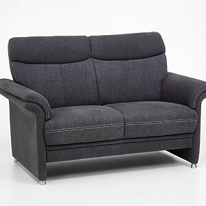 Sofa - 2-Sitzer, Stoff, Anthrazit –