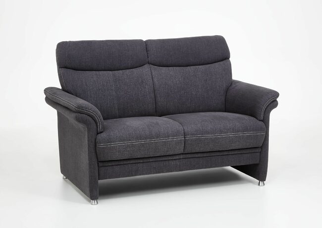 Sofa - 2-Sitzer, Stoff, Anthrazit –