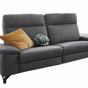 Sofa - 2-Sitzer, Stoff, Grau –