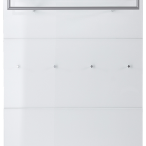 Garderobenpaneel GUMA - mit Glasauflage, Weiß –