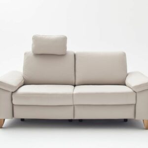 Sofa - 3-Sitzer, Leder, Beige –