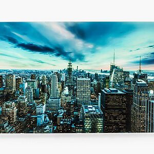 Bild Glas New York Sunset 120x160cm –
