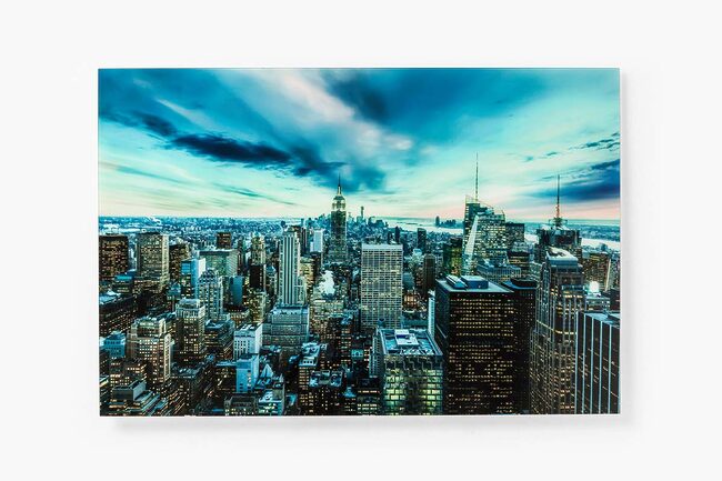 Bild Glas New York Sunset 120x160cm –